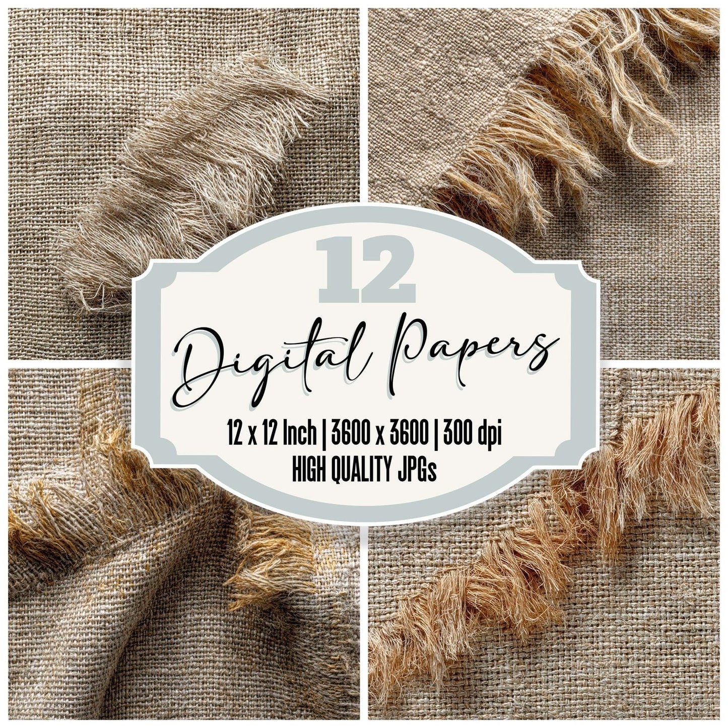 Worn Linen Texture Digital Paper Pack (DDD007926)