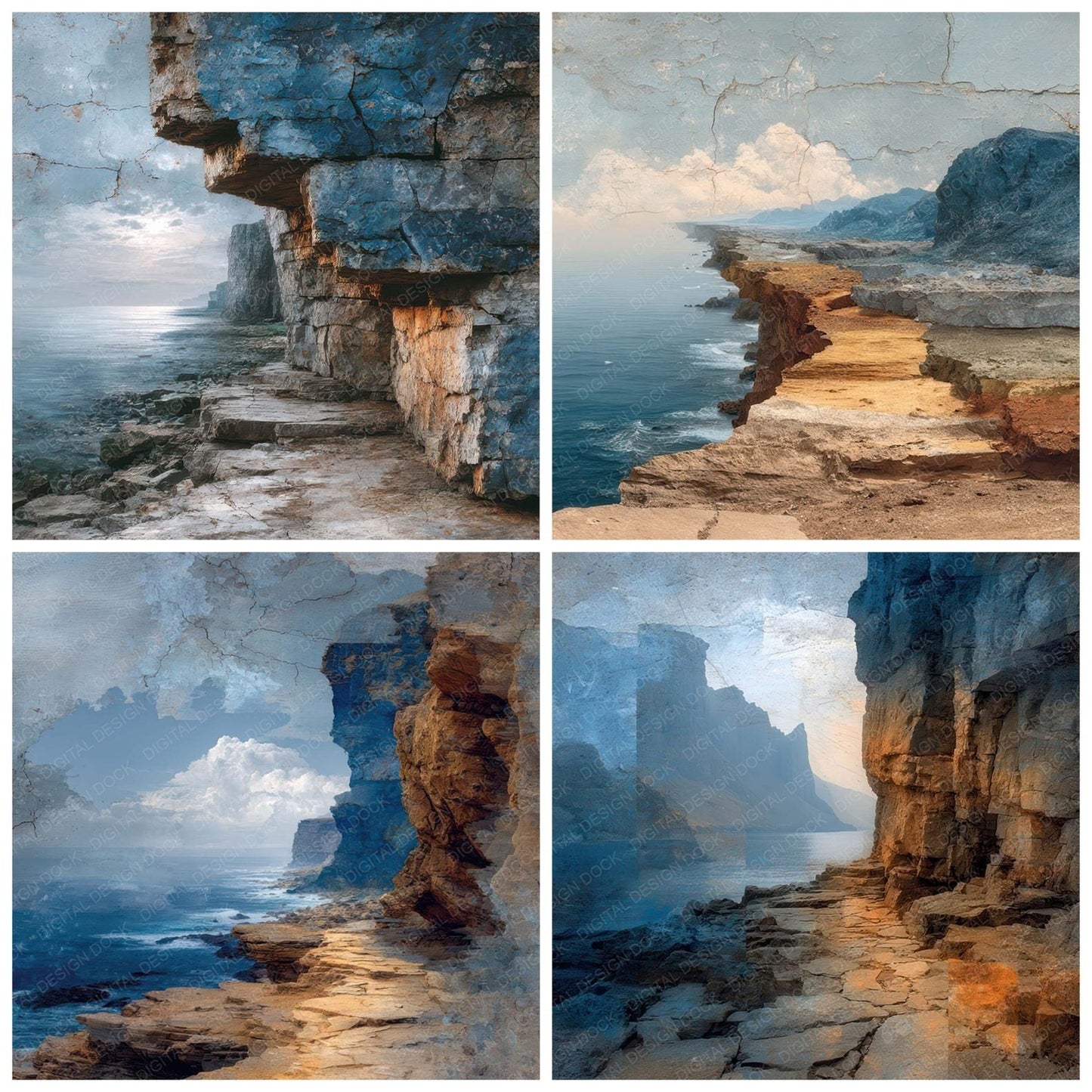 Cliffside Scenic Layers Digital Paper Pack (DDD007930)