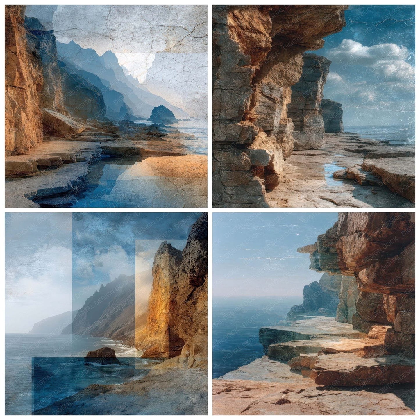 Cliffside Scenic Layers Digital Paper Pack (DDD007930)