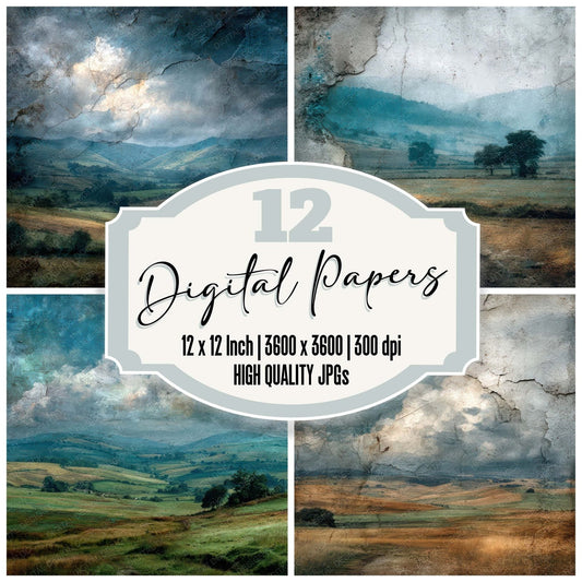 Countryside Scenic Layers Digital Paper Pack (DDD007933)