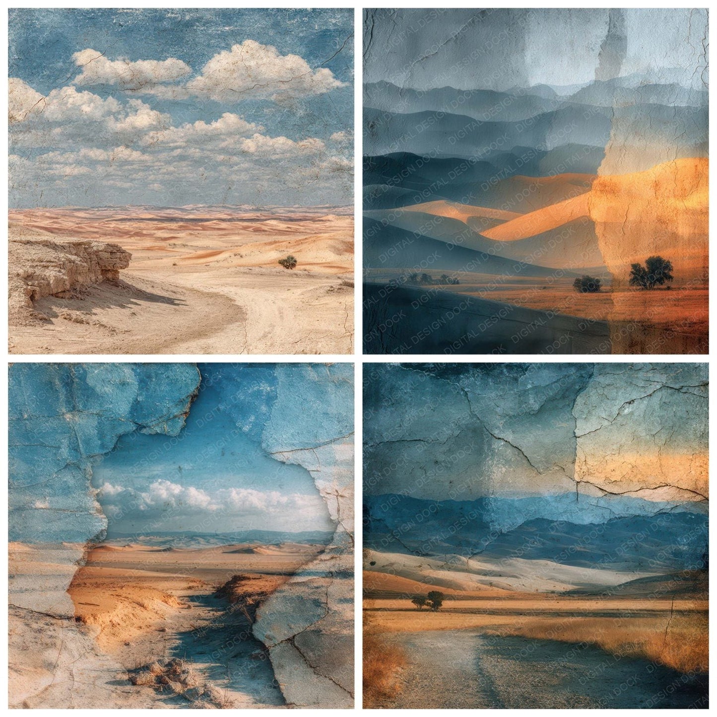 Desert Scenic Texture Digital Paper Pack (DDD007935)