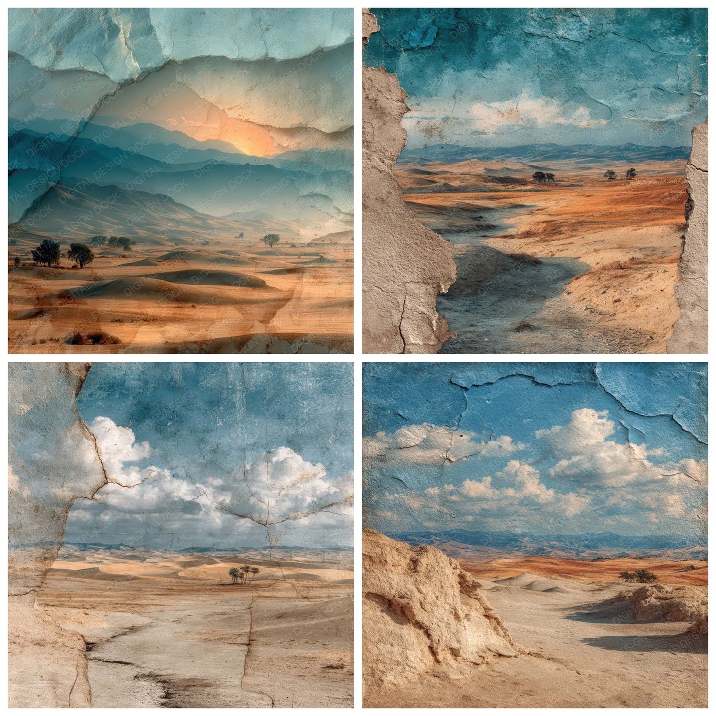 Desert Scenic Texture Digital Paper Pack (DDD007935)