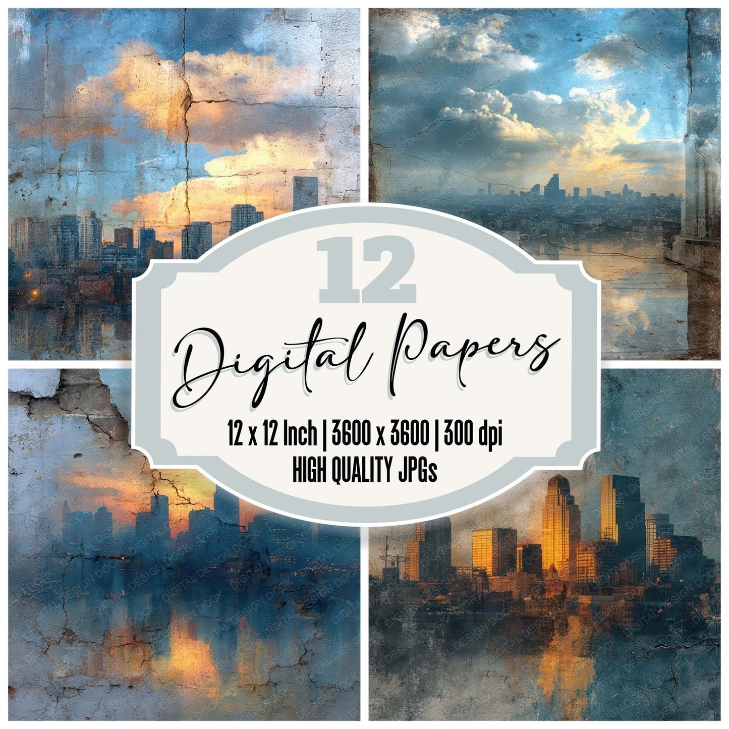 Urban Scenic Layers Digital Paper Pack (DDD007946)