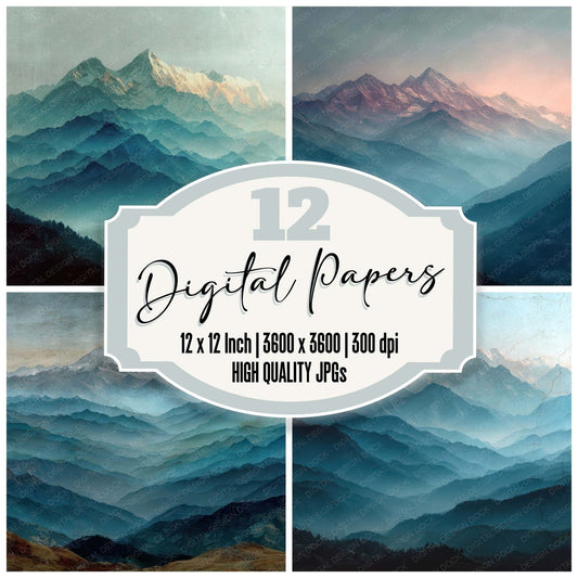Alpine Scenic Layers Digital Paper Pack (DDD007948)