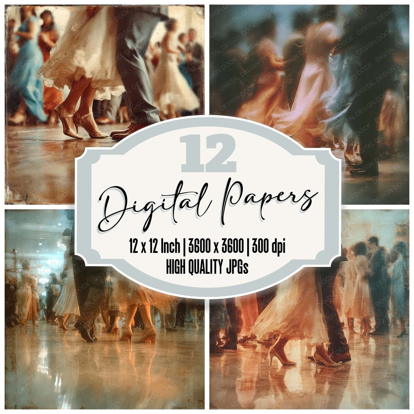 Wedding Dance Floor Digital Paper Pack (DDD007964)