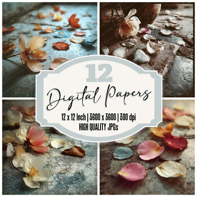 Wedding Petal Moment Digital Paper Pack (DDD007967)
