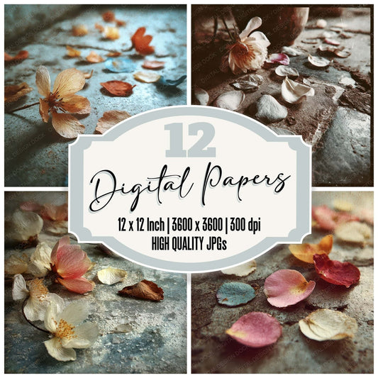 Wedding Petal Moment Digital Paper Pack (DDD007967)