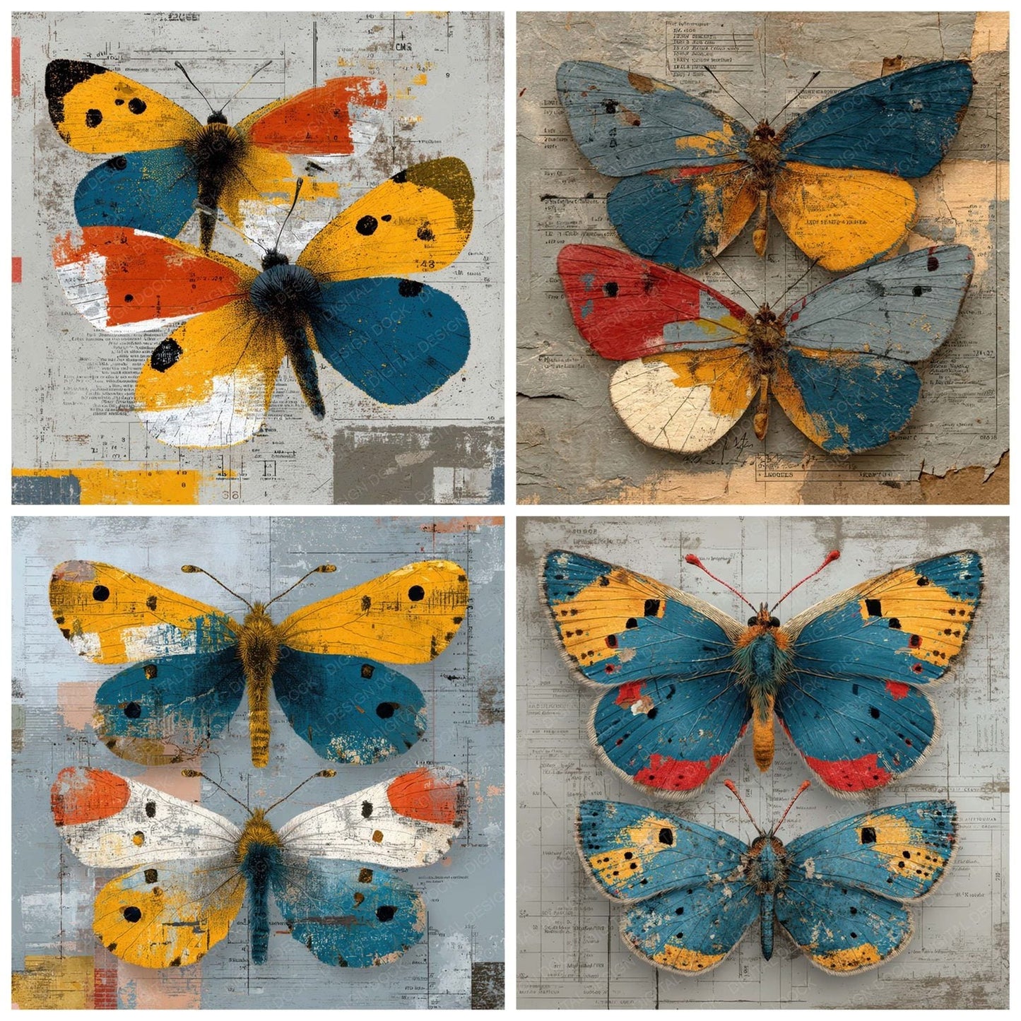 Butterfly Archive Layers Digital Paper Pack (DDD007969)