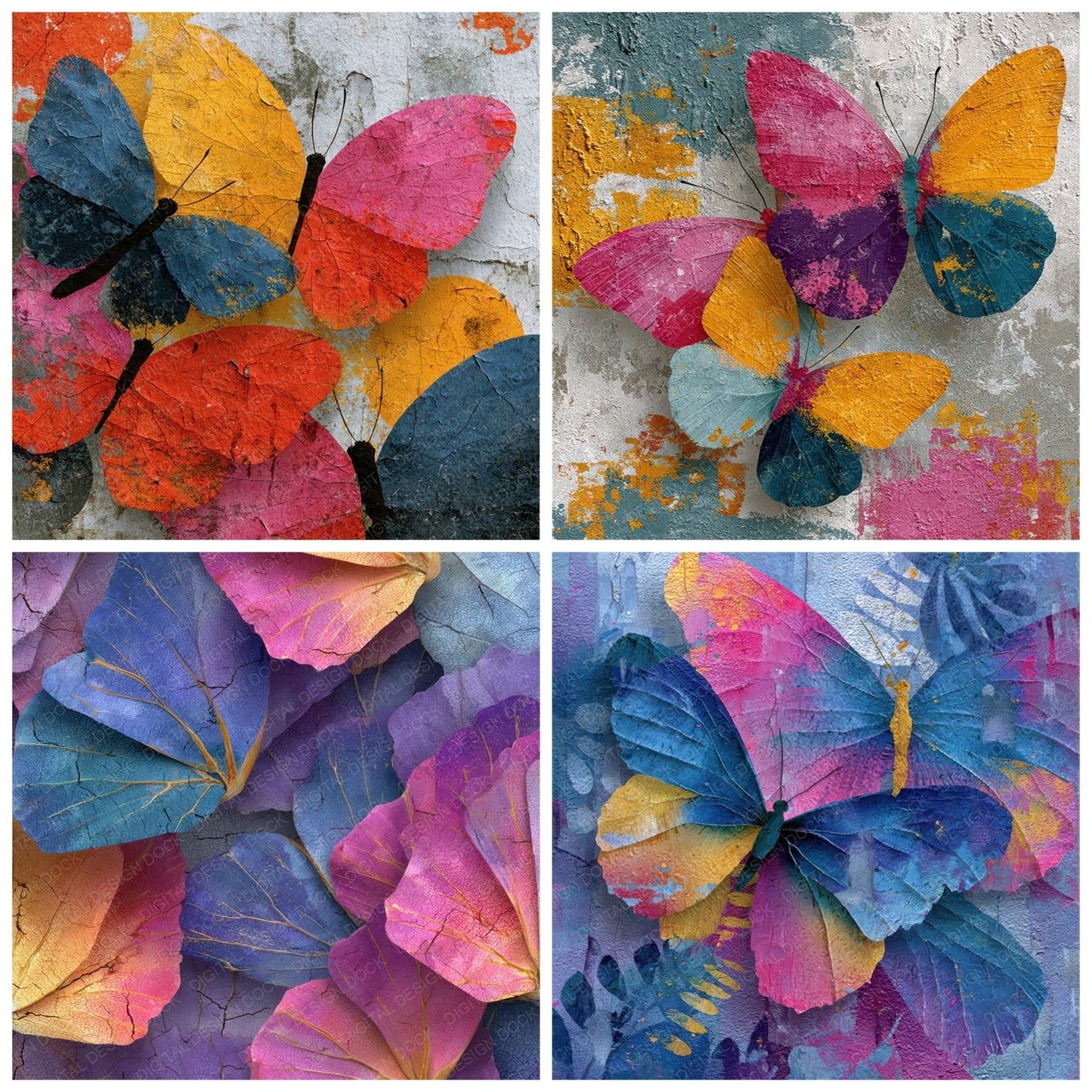 Butterfly Wing Layers Digital Paper Pack (DDD007973)
