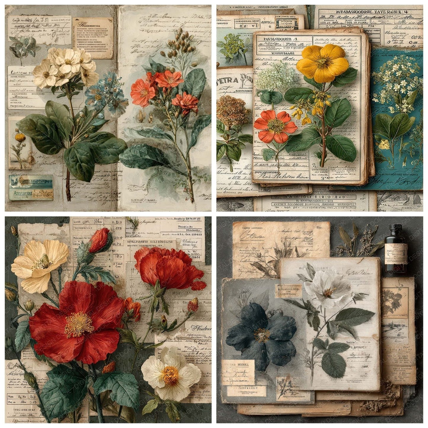 Victorian Botanical Studies Digital Paper Pack (DDD007980)