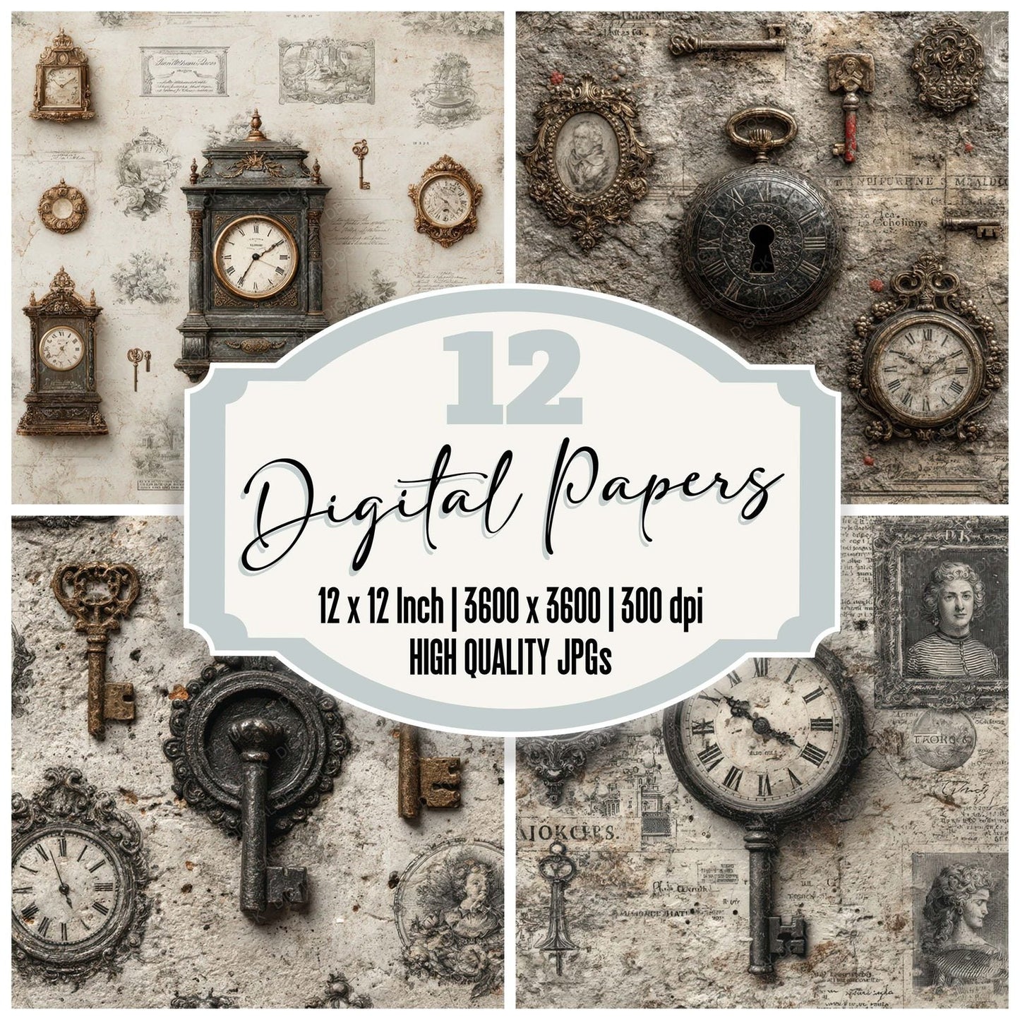Victorian Curio Layers Digital Paper Pack (DDD007981)