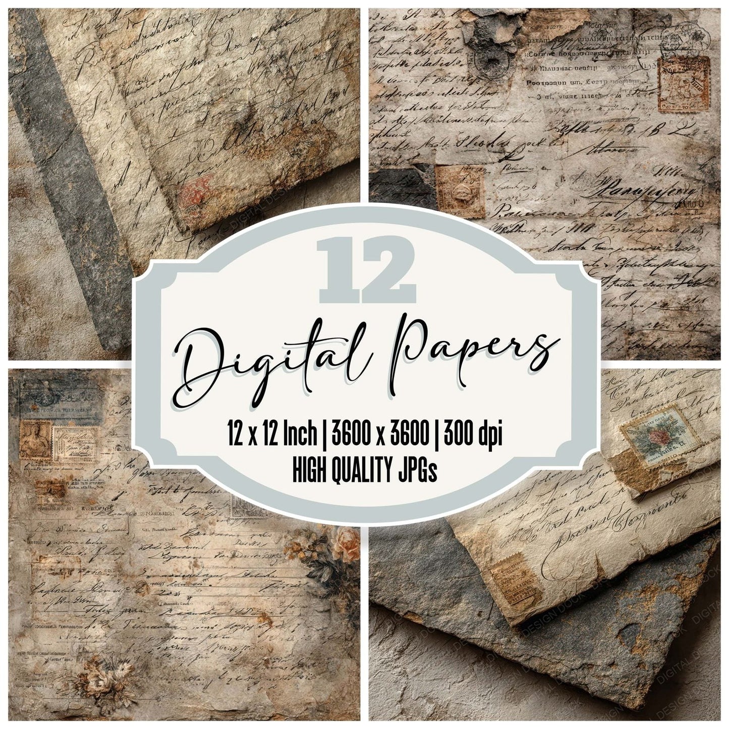 Victorian Paper Layers Digital Paper Pack (DDD007987)
