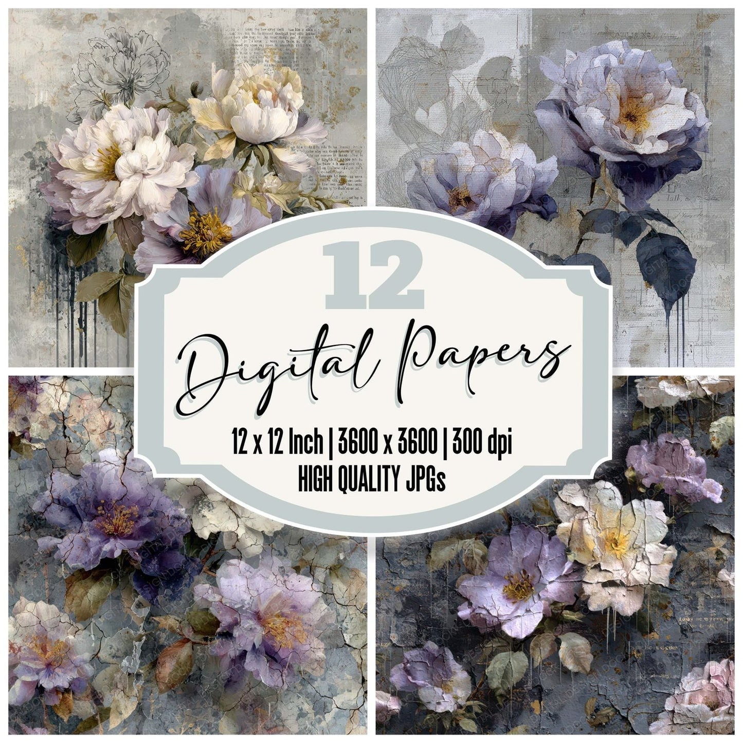 Lavender Cathedral Layers Digital Paper Pack (DDD007993)