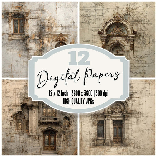 Victorian Architectural Layers Digital Paper Pack (DDD008004)