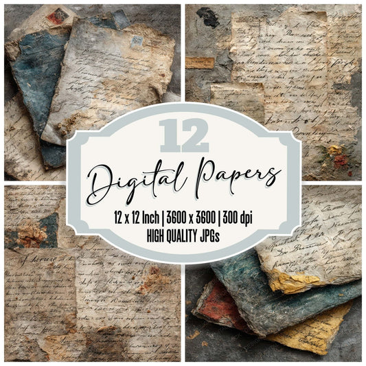 Victorian Journal Layers Digital Paper Pack (DDD008006)