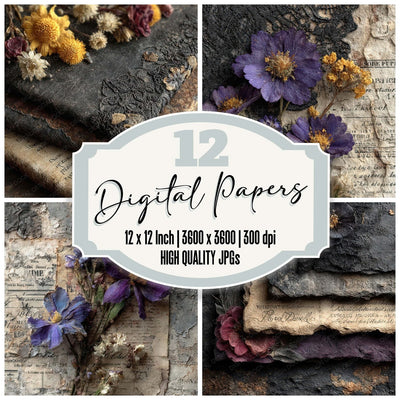 Victorian Mourning Layers Digital Paper Pack (DDD008007)