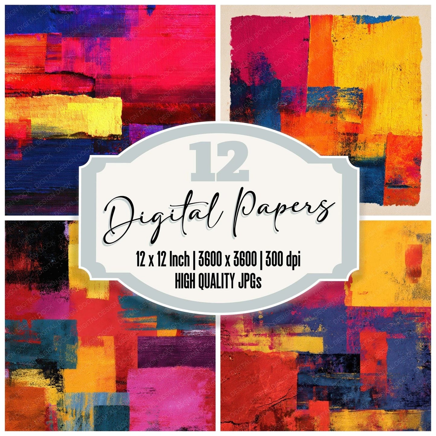 Glitch Heat Smear Digital Paper Pack (DDD008012)