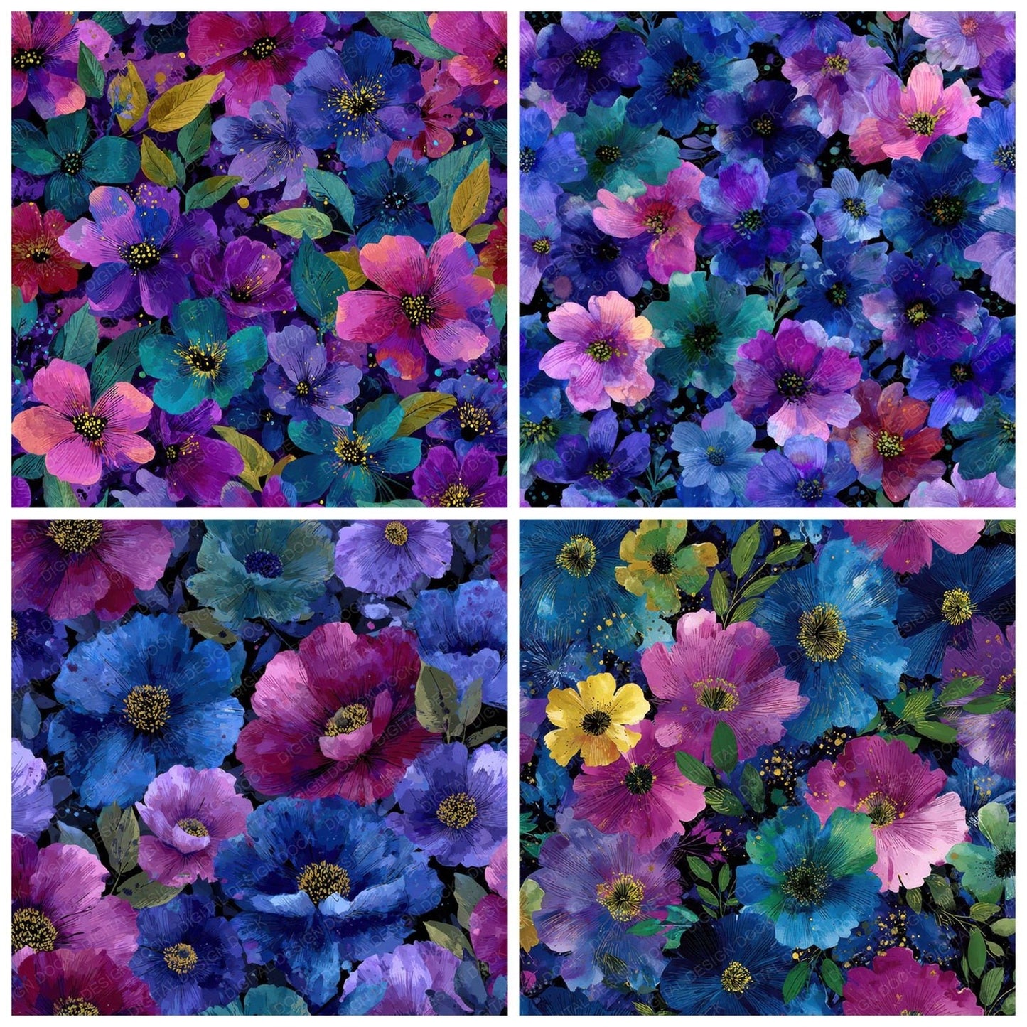 Jewel Ink Garden Digital Paper Pack (DDD008014)