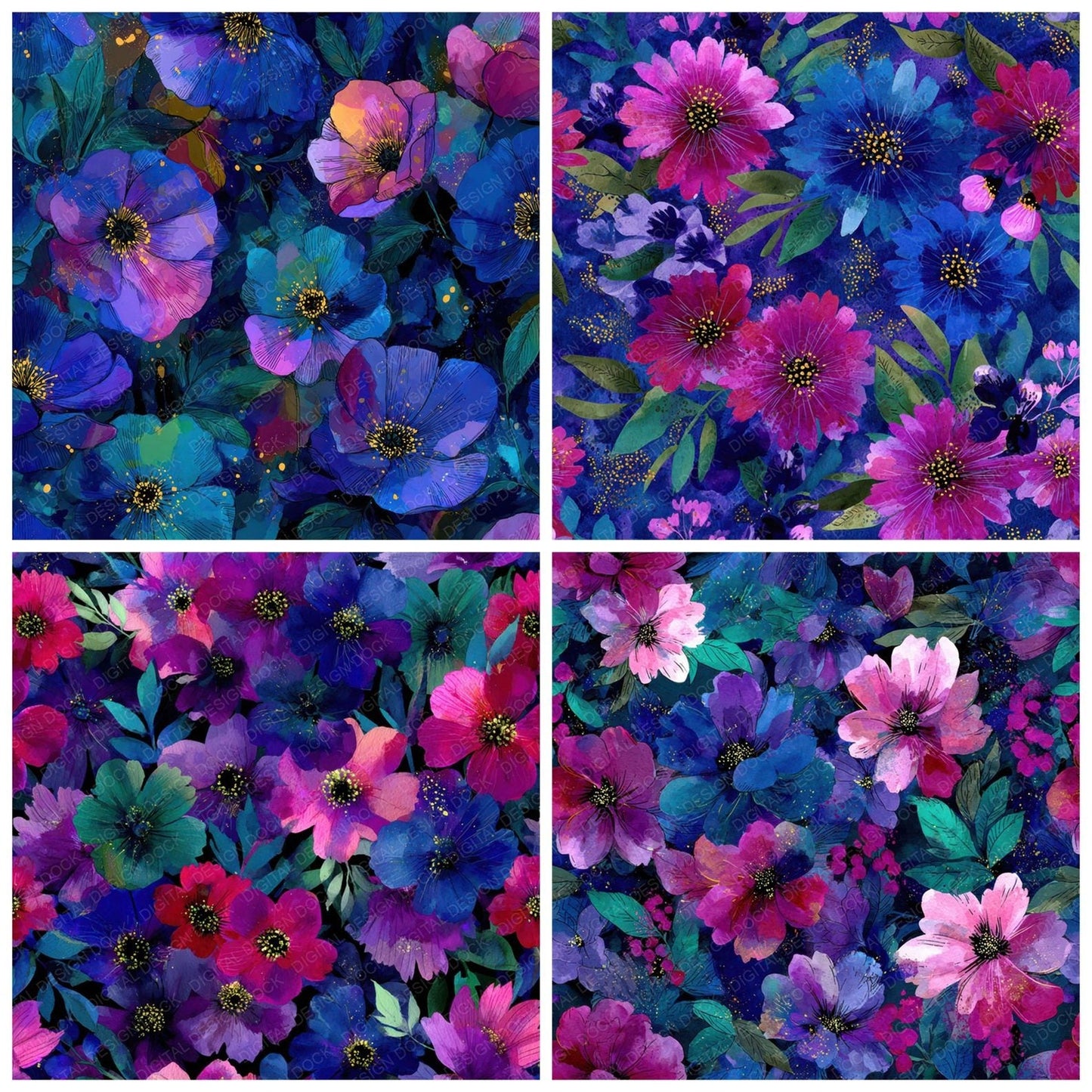 Jewel Ink Garden Digital Paper Pack (DDD008014)