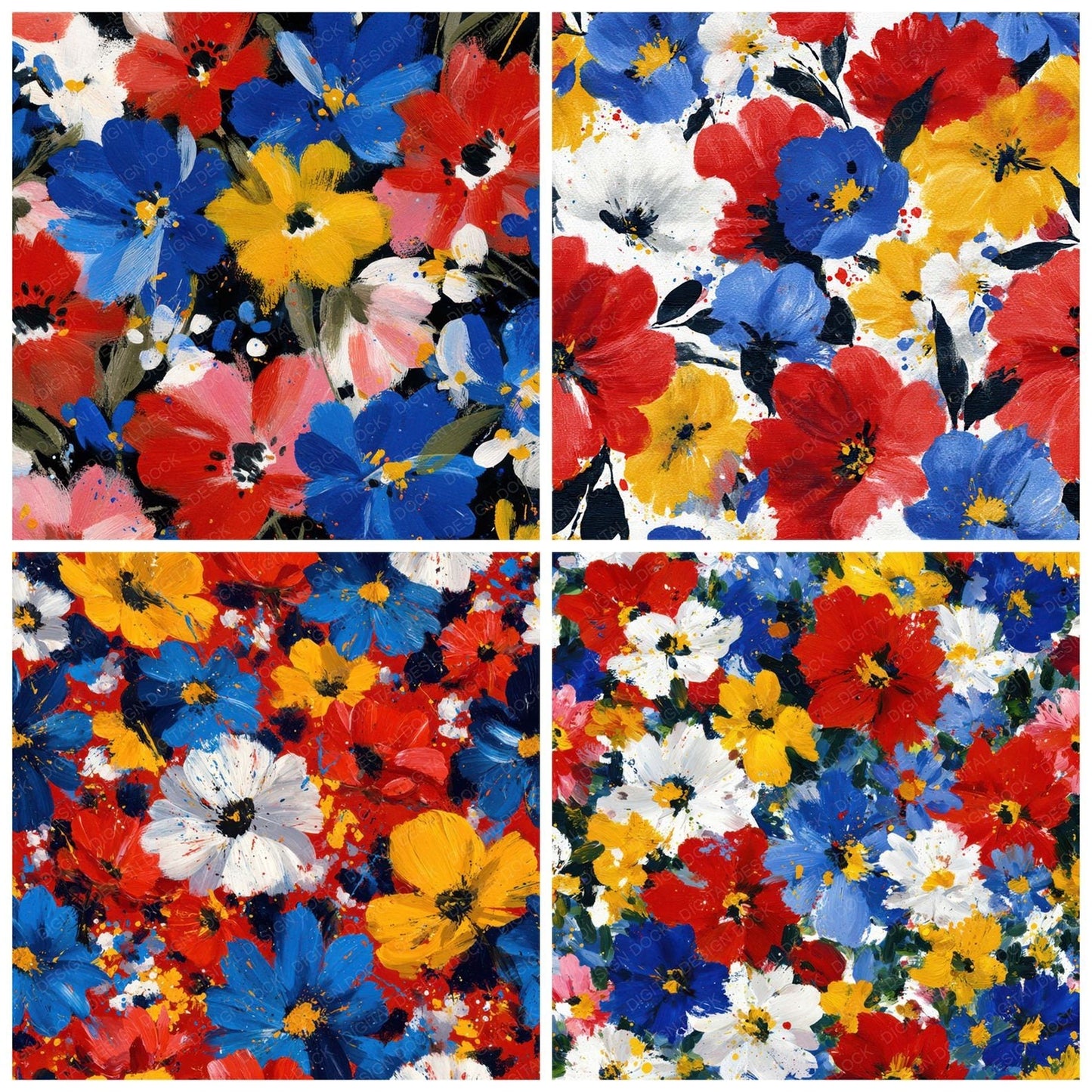 Primary Ink Bloom Digital Paper Pack (DDD008022)