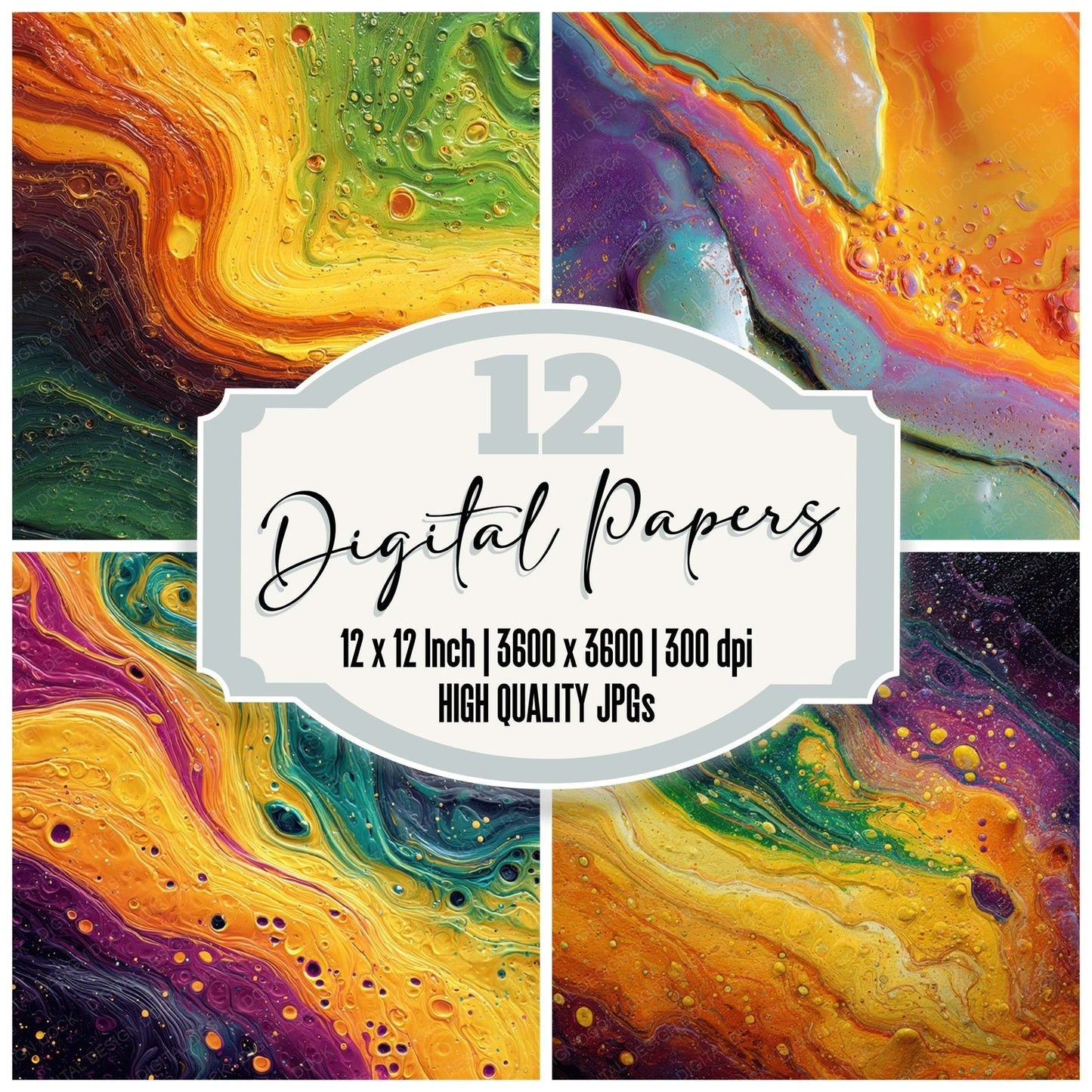 Acid Melt Surge Digital Paper Pack (DDD008028)
