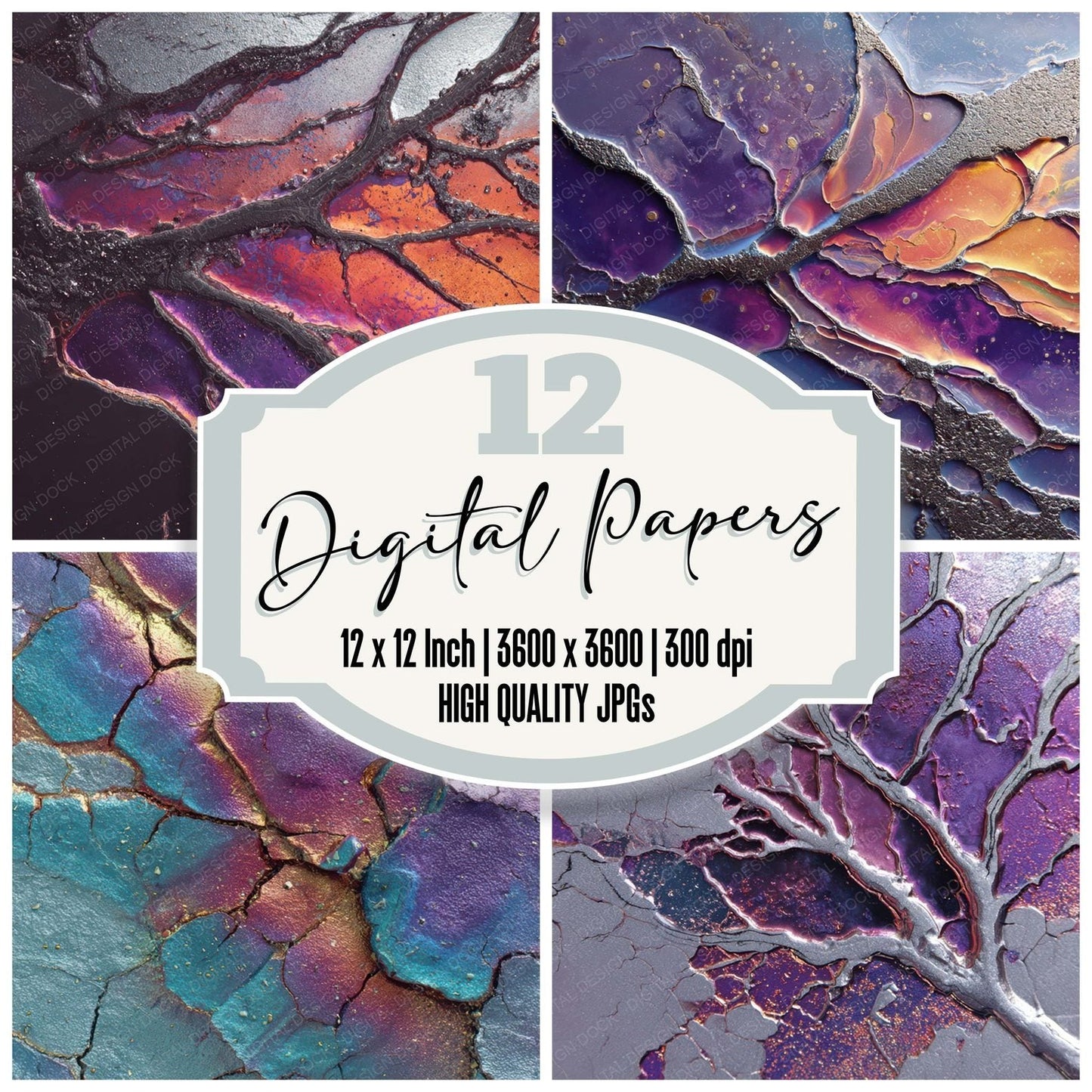 Alien Chrome Bloom Digital Paper Pack (DDD008029)