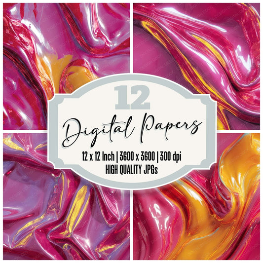 Candy Chrome Collision Digital Paper Pack (DDD008031)