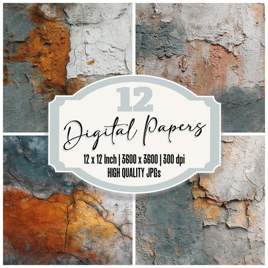 Concrete Pigment Erosion Digital Paper Pack (DDD008034)