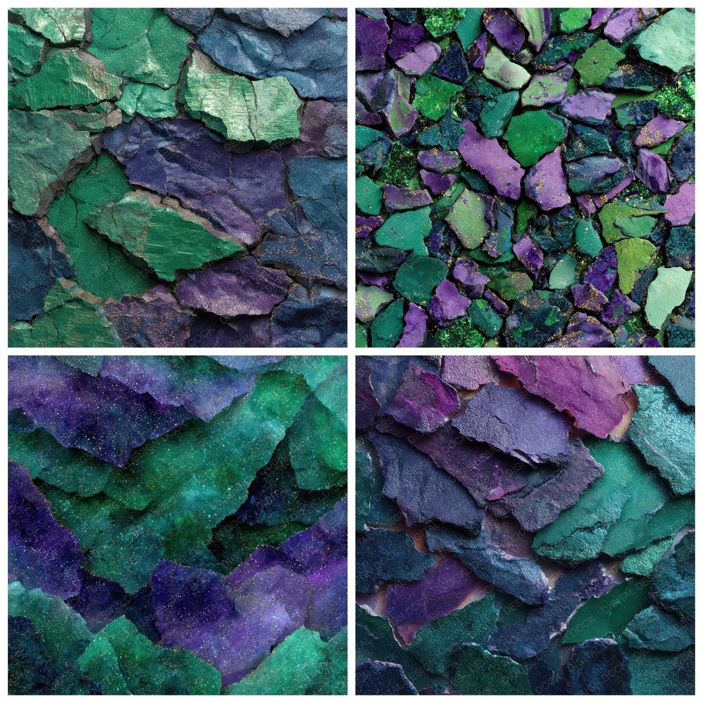 Crushed Gemstone Field Digital Paper Pack (DDD008035)