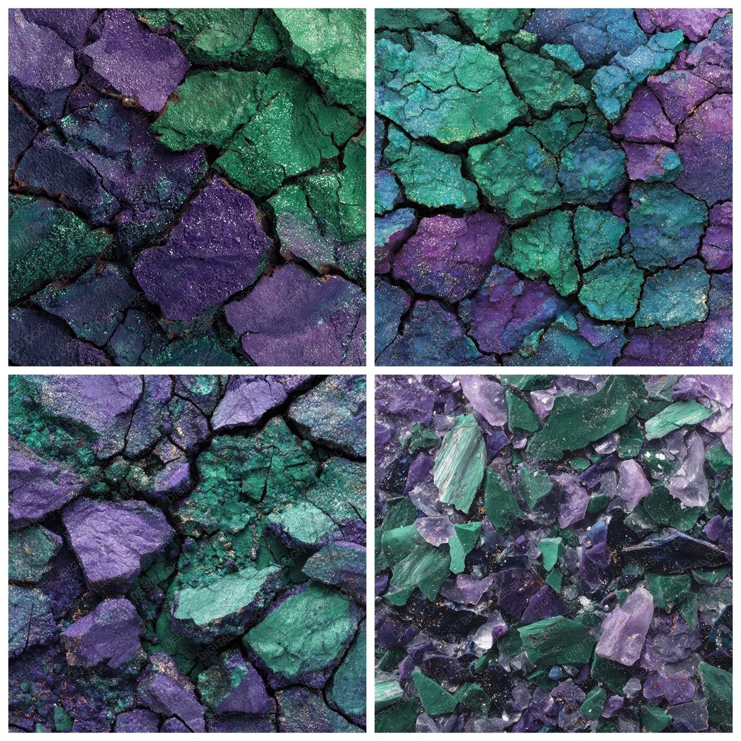 Crushed Gemstone Field Digital Paper Pack (DDD008035)