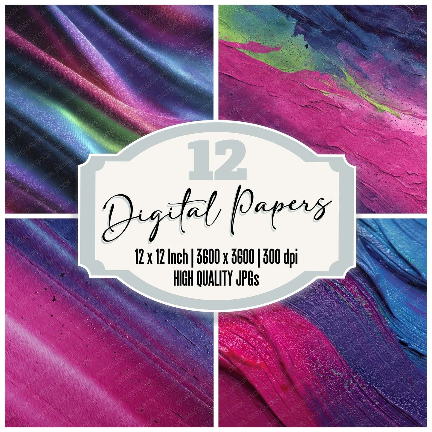 Elastic Colour Warp Digital Paper Pack (DDD008036)