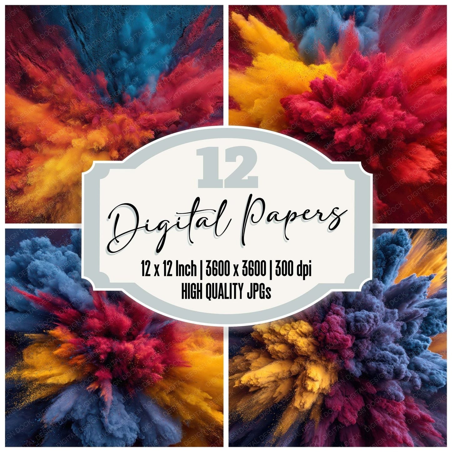 Frozen Colour Impact Digital Paper Pack (DDD008037)