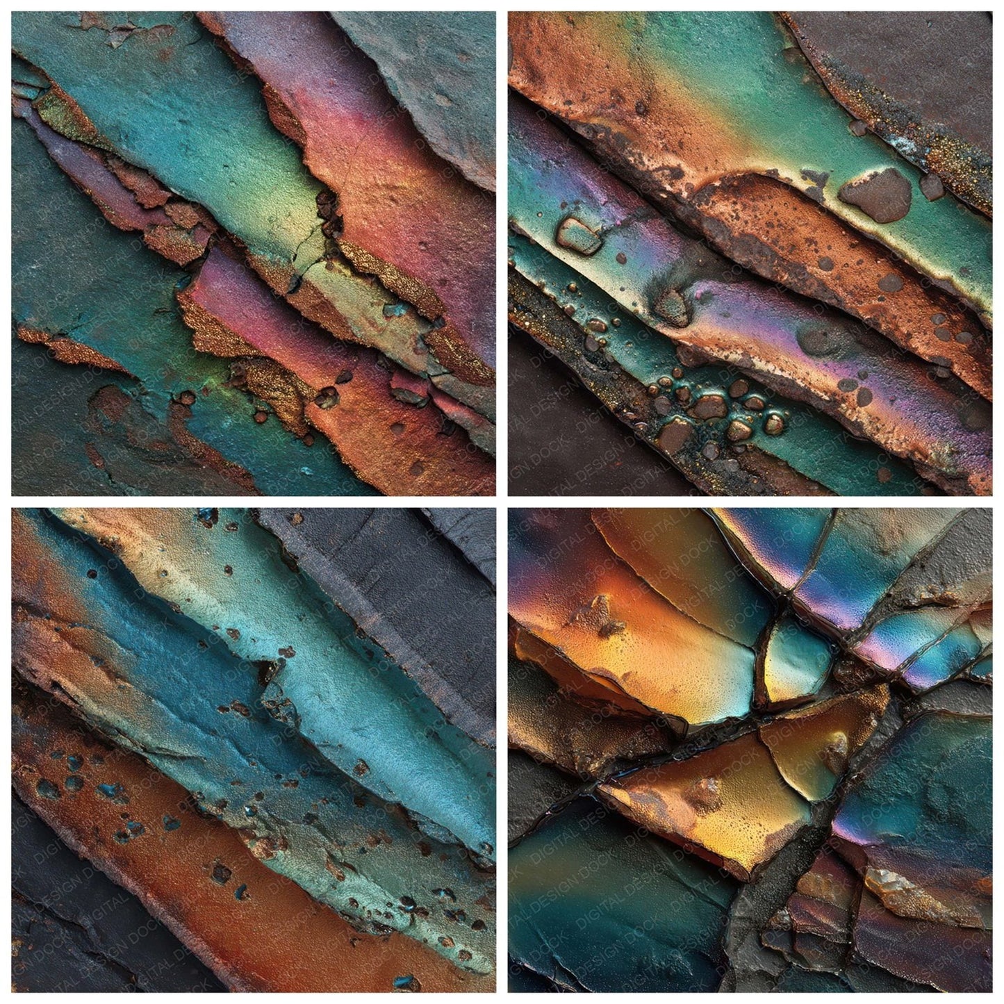 Oil Slick Tension Digital Paper Pack (DDD008043)