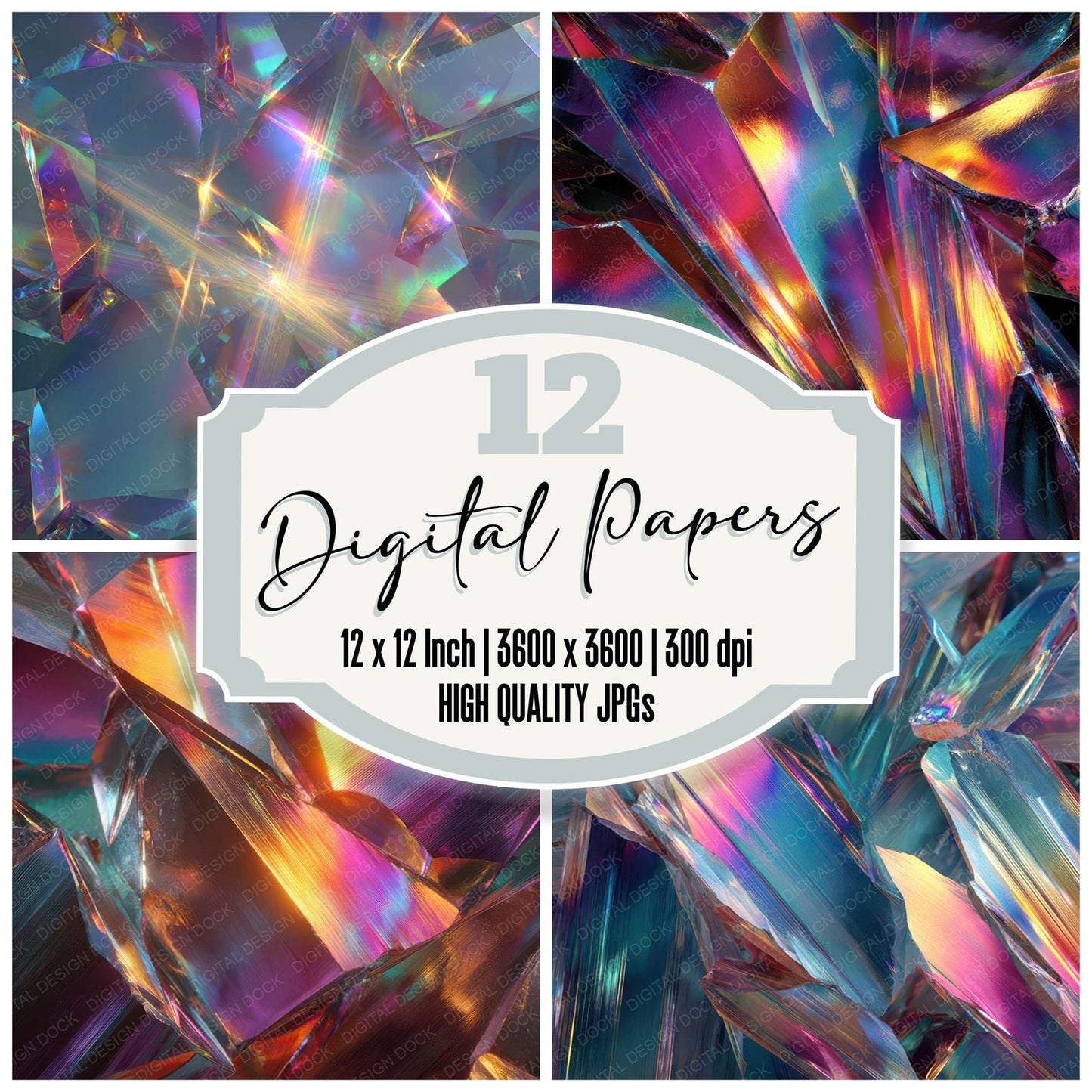 Prism Light Shatter Digital Paper Pack (DDD008046)