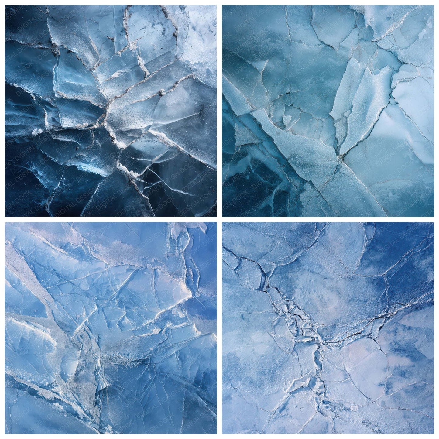 Arctic Frost Fracture Digital Paper Pack (DDD008048)