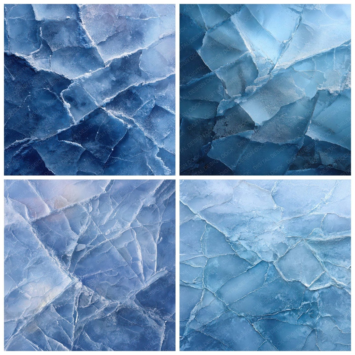 Arctic Frost Fracture Digital Paper Pack (DDD008048)
