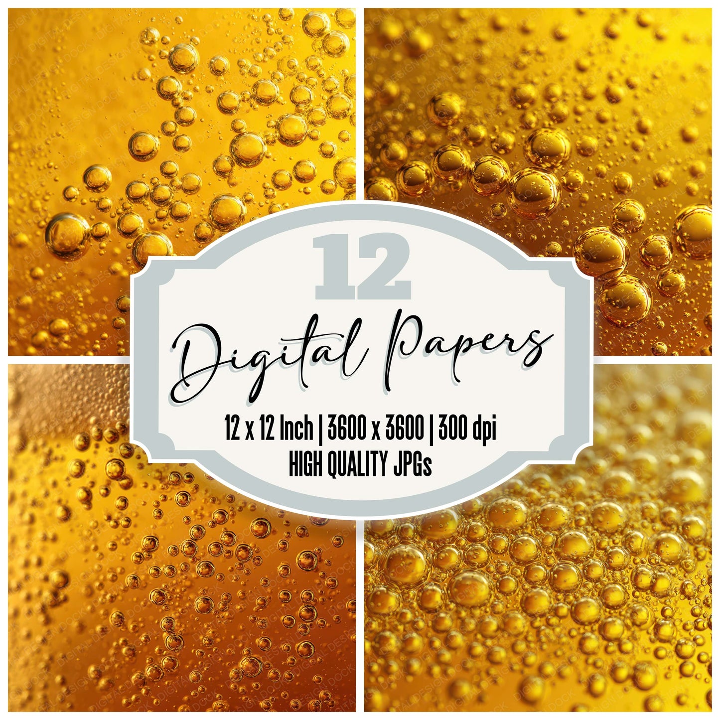 Beer Bubble Surface Digital Paper Pack (DDD008049)
