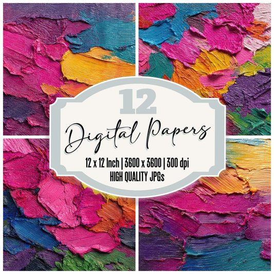 Impasto Colour Riot Digital Paper Pack (DDD008055)
