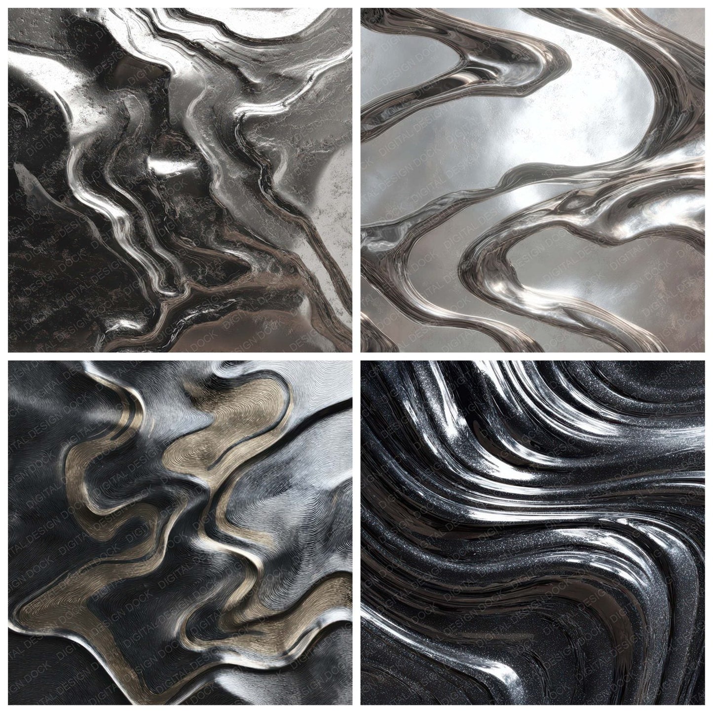 Liquid Metal Tempest Digital Paper Pack (DDD008057)