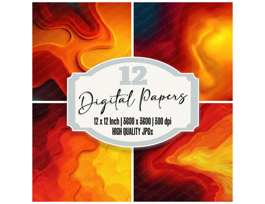 Thermal Field Distortion digital paper pack designed for background pages in junk journaling and paper craft projects