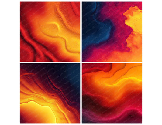 Preview layout showing Thermal Field Distortion papers arranged as background pages for junk journals and mixed media crafts