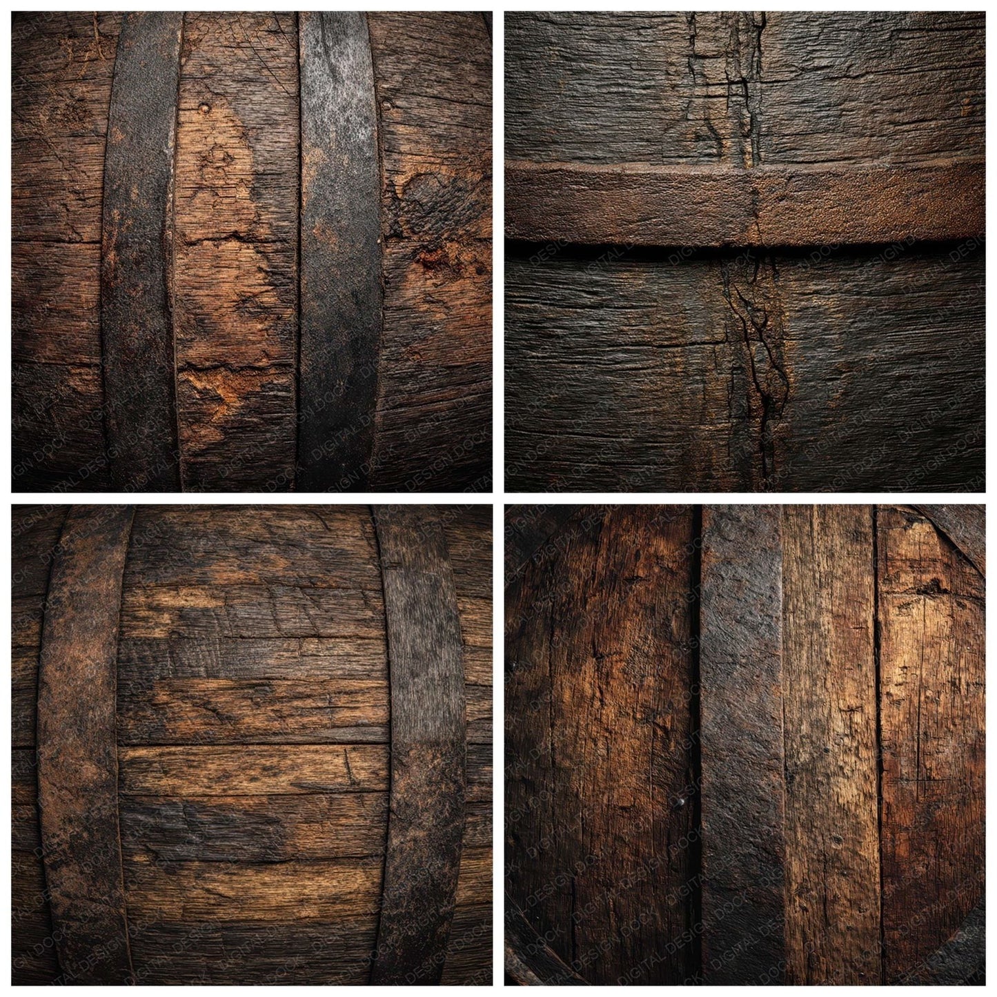Whiskey Barrel Seam Digital Paper Pack (DDD008063)