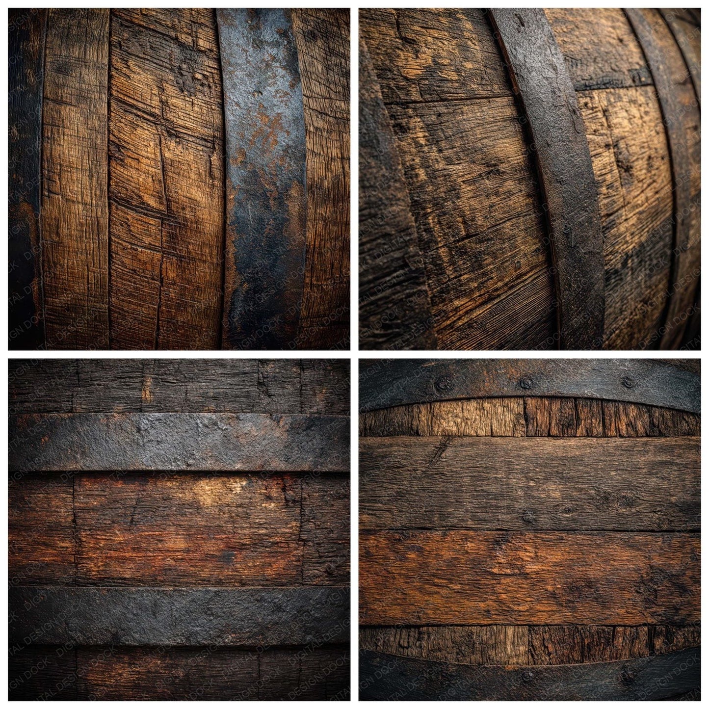 Whiskey Barrel Seam Digital Paper Pack (DDD008063)