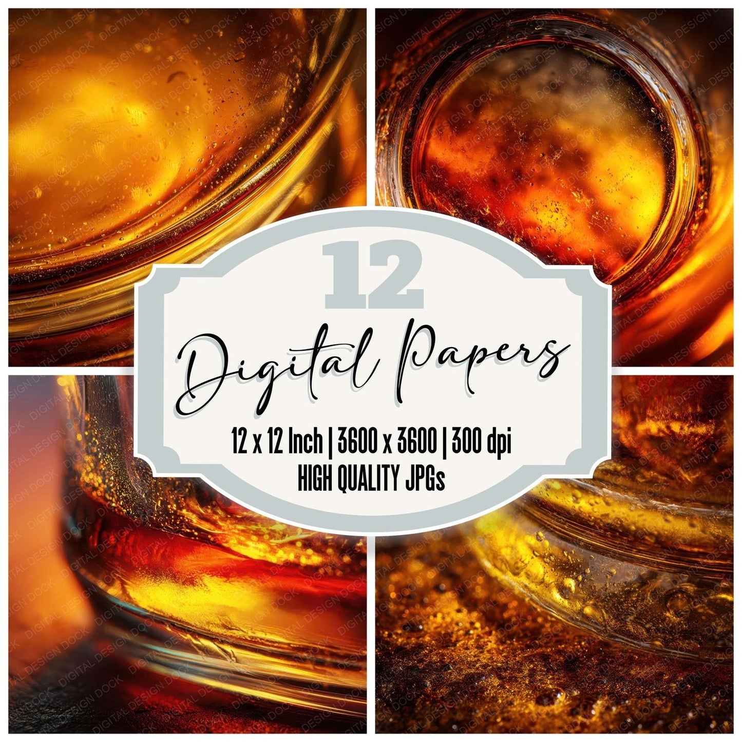 Whiskey Crystal Base Digital Paper Pack (DDD008065)