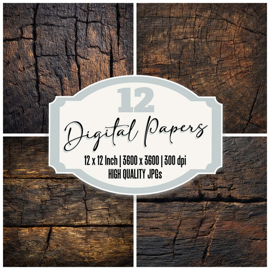 Whiskey Oak Char Digital Paper Pack (DDD008067)