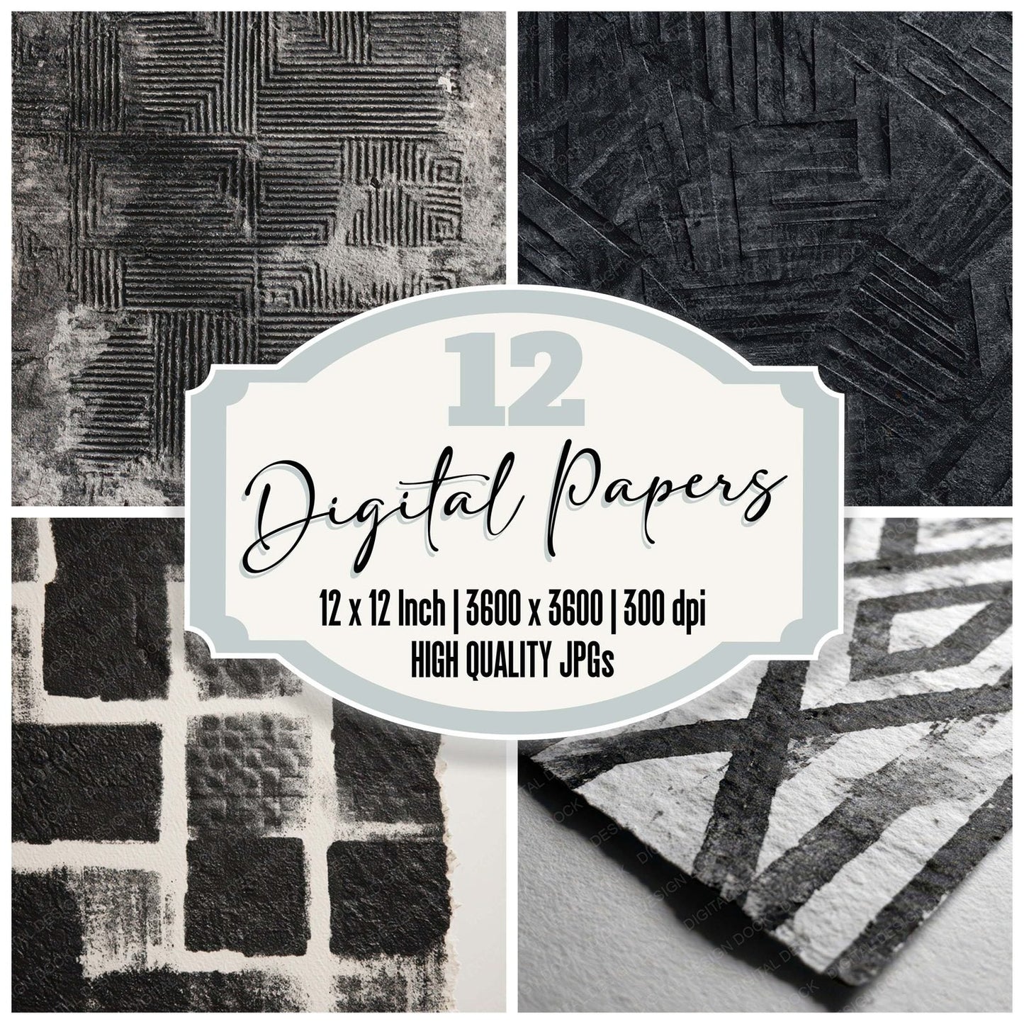 Blackwood Shape Print Digital Paper Pack (DDD008069)