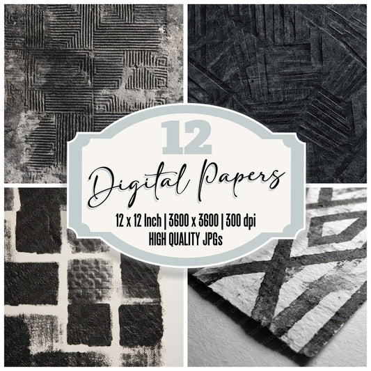Blackwood Shape Print Digital Paper Pack (DDD008069)