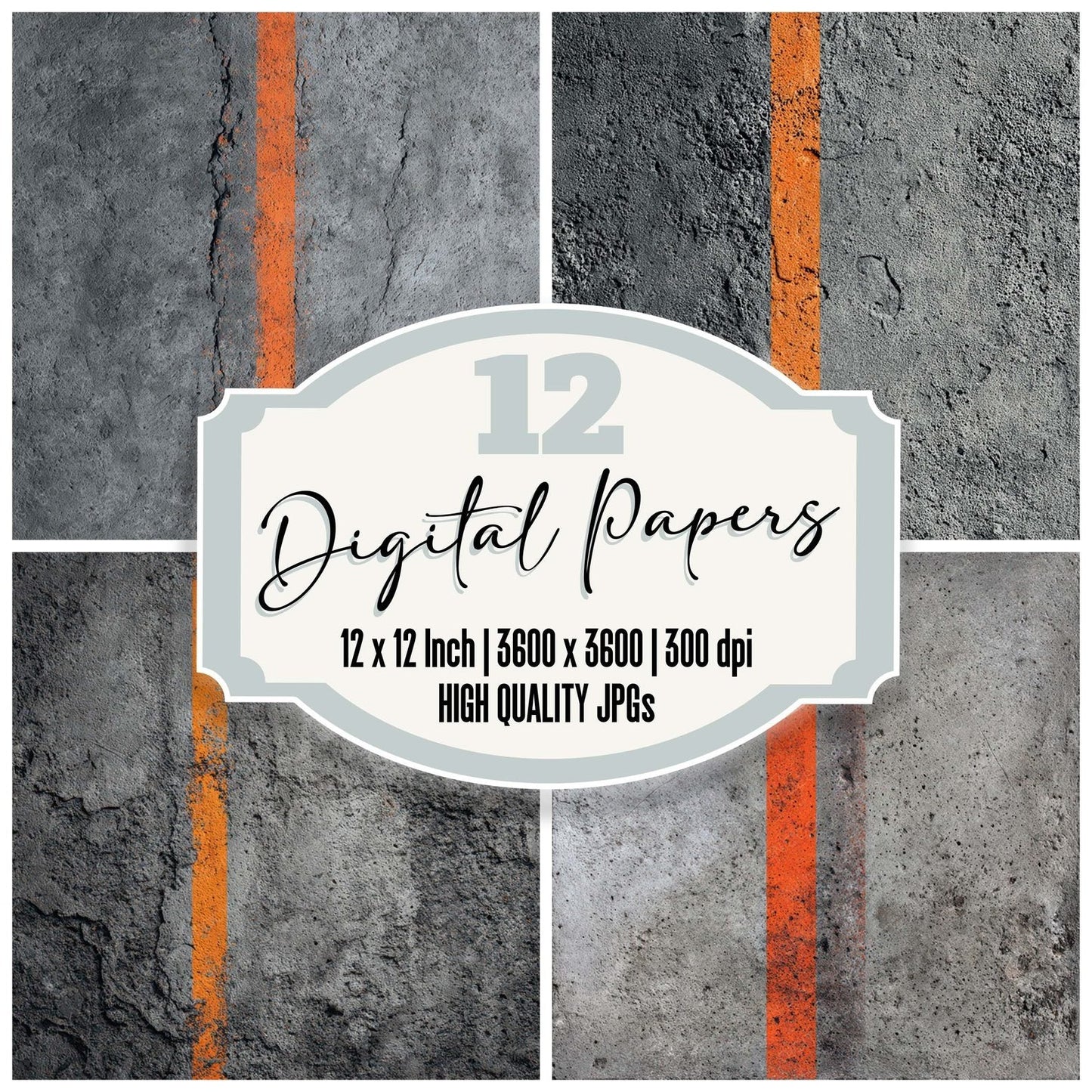 Concrete Neon Divide Digital Paper Pack (DDD008070)