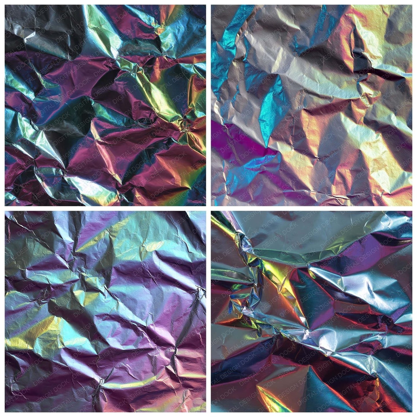 Holographic Foil Crinkle Digital Paper Pack (DDD008073)