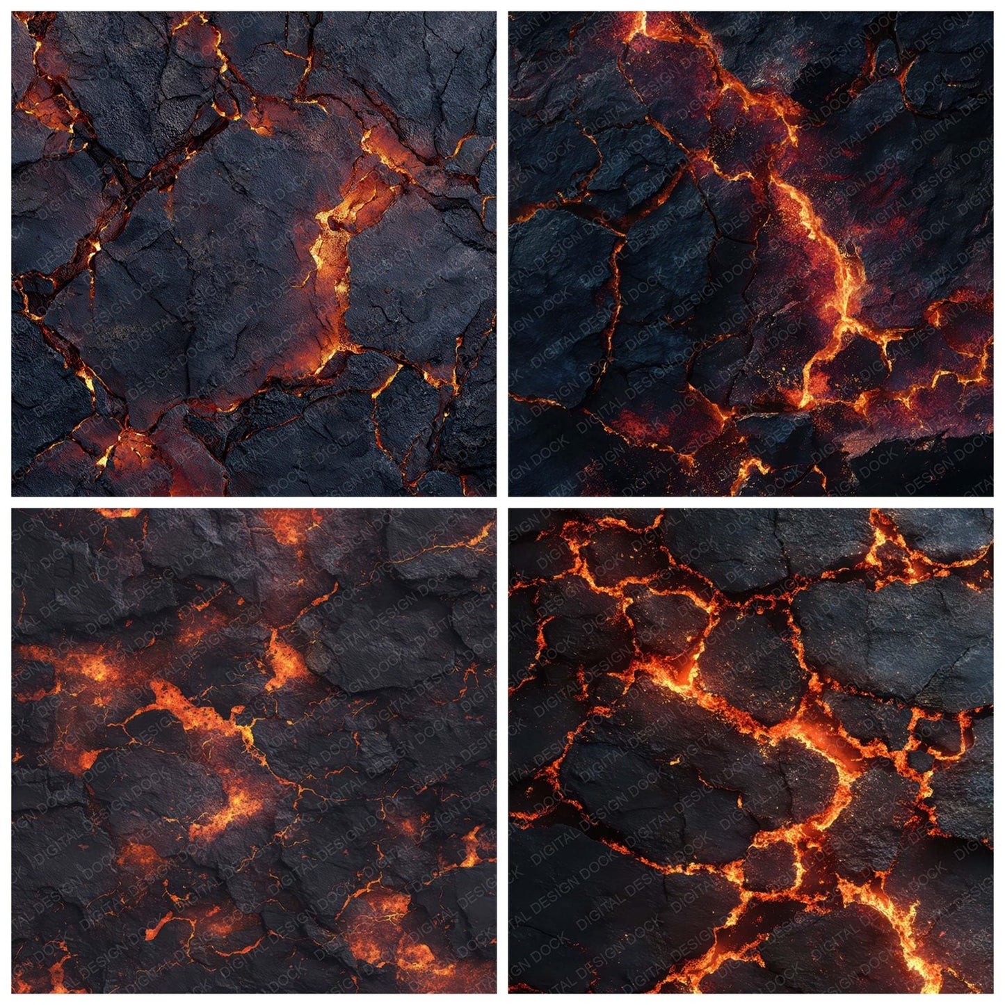 Molten Lava Crust Digital Paper Pack (DDD008075)